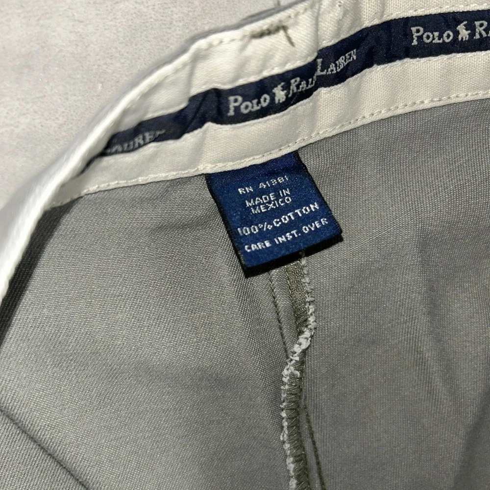 Polo Ralph Lauren 38x34 Grey ‎ Straight Leg Classic Chino 90s Pants